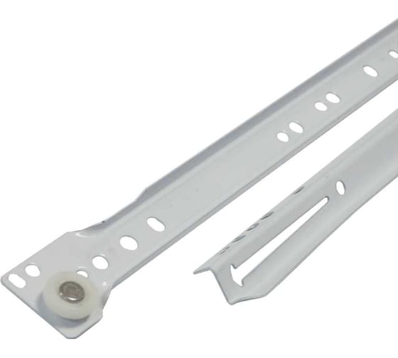 Роликовая направляющая для ящиков Крепстор 500 мм, белая, 1 шт. 4665317040031