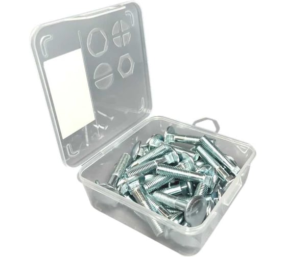 Болт мебельный 23 Болта 8х40 ОЦ DIN 603 в органайзере, 25 шт А05000804031007орг-ф25 1