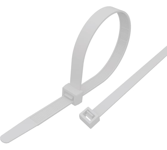 Стяжка кабельная нейлоновая PROCONNECT 300x7,6мм, белая 100 шт 57-0302 1
