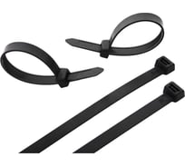 Хомуты пластиковые 23 БОЛТА ПРЕМИУМ, черные, 150х4 мм, 100 шт. 00000PR4150Ч