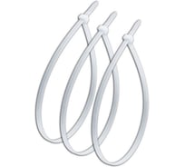 Хомуты пластиковые 23 БОЛТА ПРЕМИУМ, белые, 350х5 мм, 100 шт. 00000PR5350Б