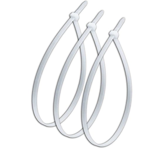 Хомуты пластиковые 23 Болта белые 100х3 мм 100шт. Premium 00000PR3100Б 1