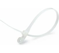 Стяжки под саморез KraftMan 4,5х220 мм, хомуты пластиковые белые, 100 шт 206-0002