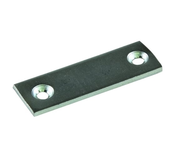 Мебельная прямая пластина ЦКИ Глобал 50х15х2, 2 отверстия, Ц, уп. 50 шт. 64770 1