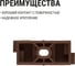 Крепеж-клипса TDM ELECTRIC для трубы 25 мм ЭКО (венге), упаковка 3500 штук SQ0405-1043 4