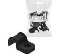 Крепеж-скоба TDM ELECTRIC для трубы 16 мм односторонняя для прямого монтажа черная, упаковка 500 штук SQ0405-7111