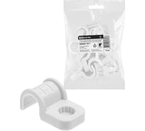 Крепеж-скоба TDM ELECTRIC для трубы 16 мм односторонняя для прямого монтажа белая, упаковка 500 штук SQ0405-7011