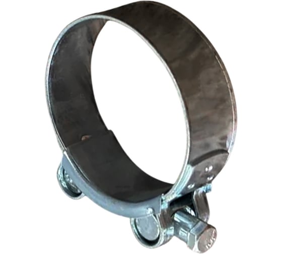 Хомут силовой одноболтовый Novocraft 122 x 130 мм, цинк, уп. 4 шт. RZN122130004