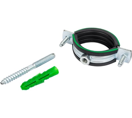 Комплект MAYER Хомут сантехнический со шпилькой 8х80 и дюбелем д/труб 1 1/2" (48-53мм) гайка М8 14 0112 1/ 14 0112 18