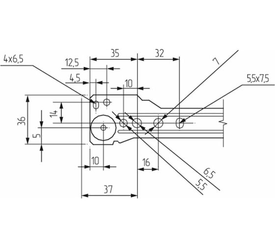 Роликовые направляющие Mebax 500 мм, белые 00-00001622