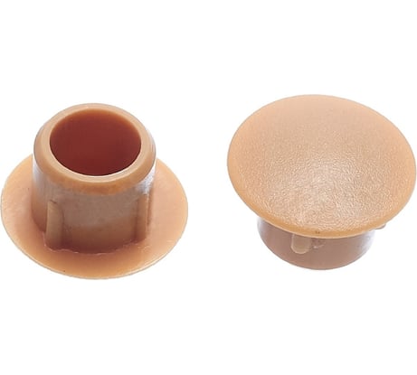 Мебельная заглушка Стройметиз бук, D10 мм, уп. 24 шт. 3020051