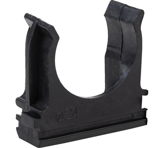 Клипса-крепёж для труб MasterProf 24-25мм, чёрный, 100 шт ЭТ.010036