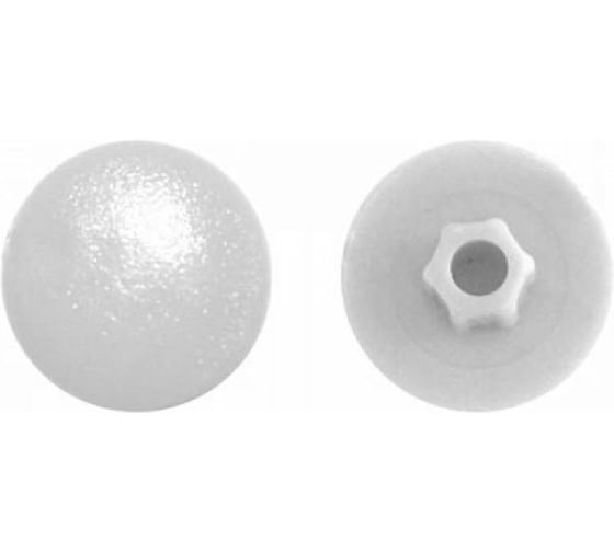 Заглушка на конфирмат универсальная Росдюбель (белая) (1000 шт) арт. 16-1300