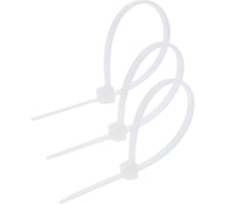 Стяжка нейлоновая HIMPT белая 3х150 мм (2,5х150 мм) пластиковая (100 шт) 00-00010565