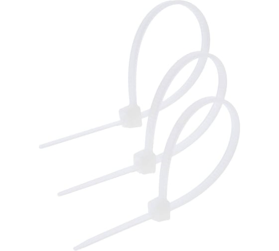 Стяжка нейлоновая HIMPT белая 4х300 мм (3,6х300 мм) пластиковая (100 шт) 00-00010568