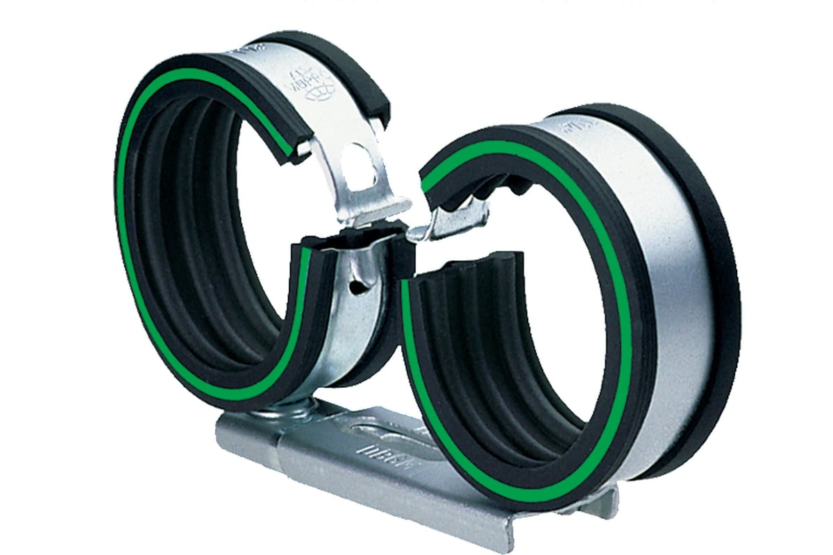 Двойной хомут Mupro VARIO для медных труб, оцинкованный, с изол. DGL ...