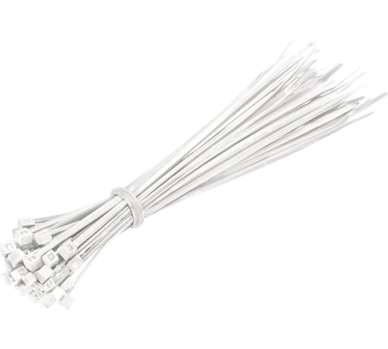 Хомут-стяжка MasterProf 2,5х200, 100 шт, белый ЭТ.010126