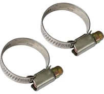 Червячный нержавеющий хомут Профитт 20-32 мм, под отвёртку, 2 шт. 1643944