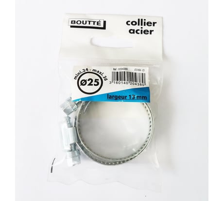 Стальной хомут Boutte 25 мм, ширина 14 мм, 2 шт. 0204380