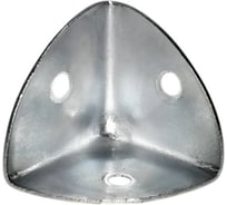 Уголок трехсторонний 23 Болта 30х30х30 оцинкованный, 4 шт. у1945ф4