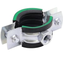 Хомут трубный Stalmax LCP-N 2 1/2 (74-80 мм) М10 с виброгасителем и гайкой (арт. 10677) оцинкованная сталь (уп. 180 шт) 10677-023