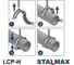 Хомут трубный Stalmax LCP-H 75-81 (2 1/2) для тяжелых нагрузок с виброгасителем и комбинированной гайкой М10/M12 (арт. 10154) оцинкованная сталь (уп. 25 шт) 10154-023 7