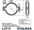 Хомут трубный Stalmax LCP-H 48-54 (1 1/2) для тяжелых нагрузок с виброгасителем и комбинированной гайкой М10/M12 (арт. 10152) оцинкованная сталь (уп. 40 шт) 10152-023 6