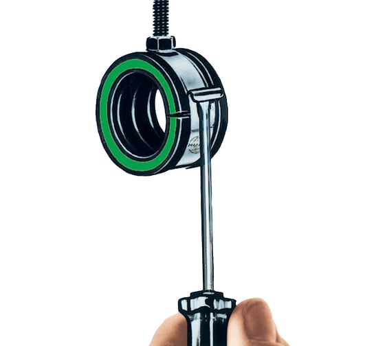 Хомут Mupro Safety Clip оцинкованный, с изол. DGL, M8 15 мм 123230.1