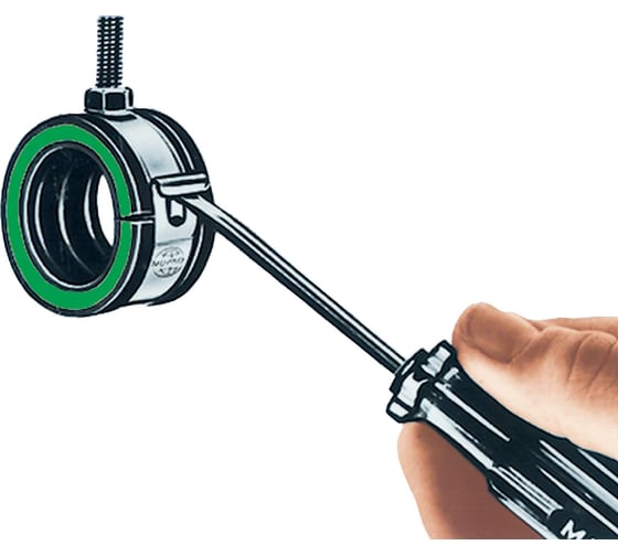 Хомут Mupro Safety Clip оцинкованный, с изол. DGL, M8 15 мм 123230.1