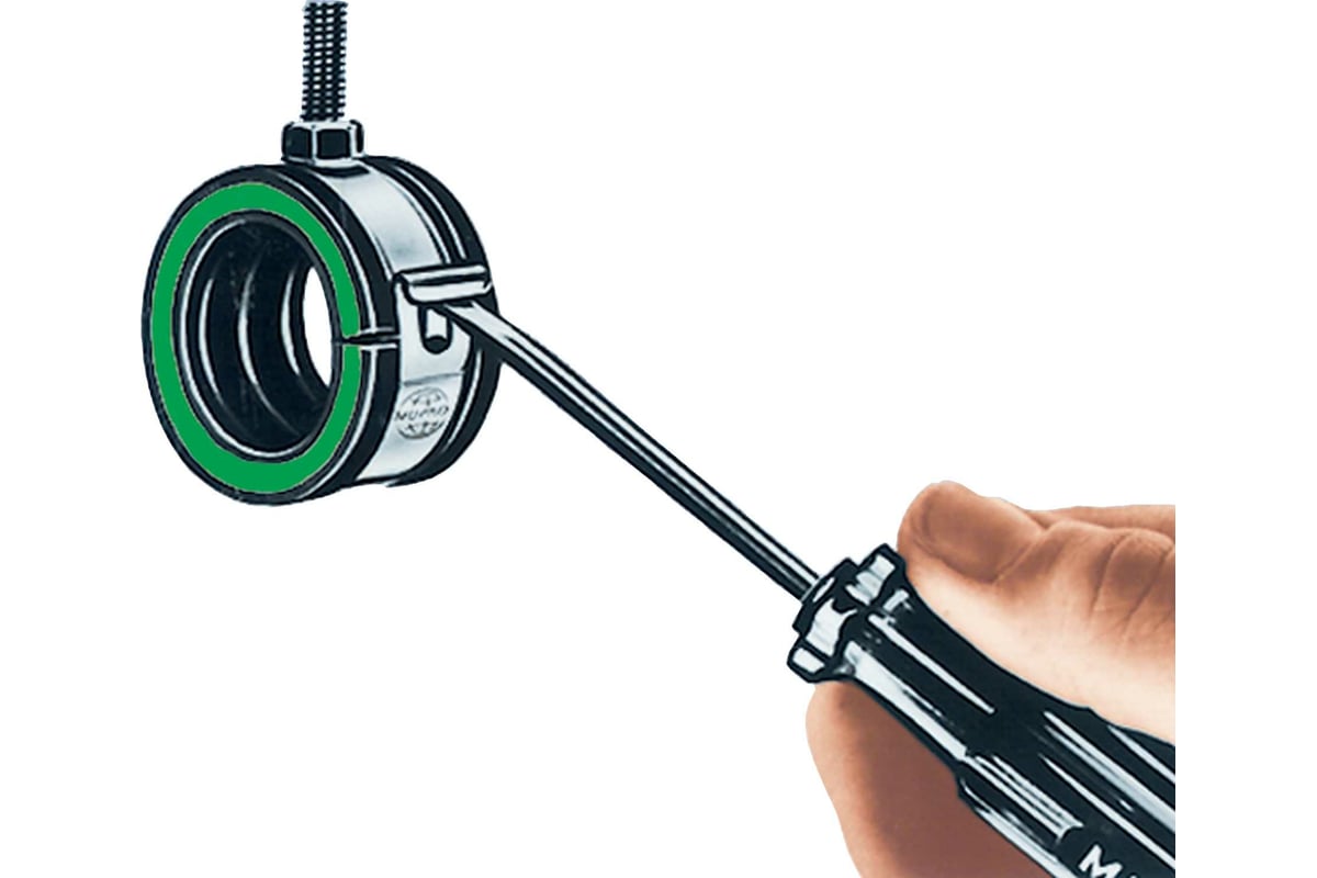 Хомут Mupro Safety Clip оцинкованный, с изол. DGL, M8 42.4 мм 123214.1 ...