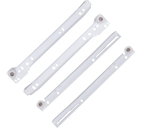 Роликовые направляющие Локри 500 мм, белые, 2 шт. EDS003-L 500 MM WHIT