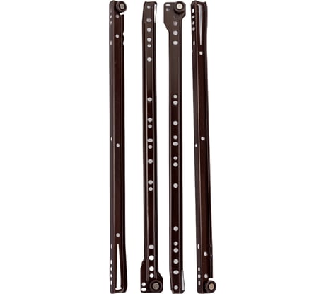 Роликовые направляющие Локри 450 мм, коричневые, 2 шт. EDS003-L450 MM BROWN