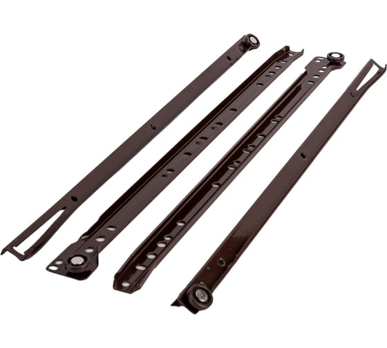 Роликовые направляющие Локри 450 мм, коричневые, 2 шт. EDS003-L450 MM BROWN