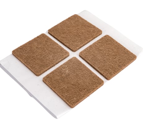 Фетровый самоклеящийся пункт Локри 40x40 мм, коричневый, 9 шт. 4414