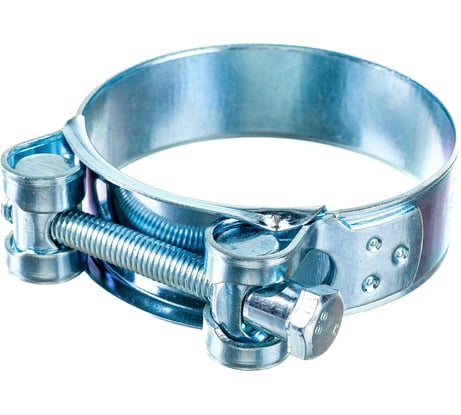 Силовой хомут Nord-Yada Д: 68-73 мм, Ш: 24 мм, Т: 1.5 мм, болт: М8х70, оцинкованная сталь 905999