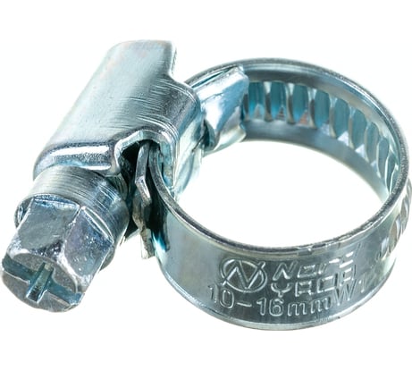 Червячный хомут Nord-Yada 10-16 мм, оцинк. сталь 904413