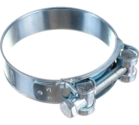 Силовой хомут Nord-Yada Д: 80-85 мм, Ш: 24 мм, Т: 1.5 мм, болт: М8х70, оцинкованная сталь 906001
