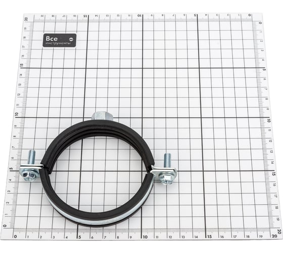Трубный хомут Nord-Yada 2 1/2", 75-80 мм, из оцинкованной стали, с гайкой М10 904254