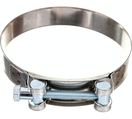 Силовой хомут Nord-Yada Д: 113-121 мм, Ш: 24 мм, Т: 0,8 мм, болт: М8х80, нерж. сталь 902897