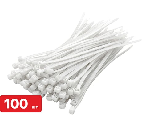 Хомут-стяжка SAMGRUPP нейлоновый 2,5х100 белый 100 шт/упак SAMC-117125100