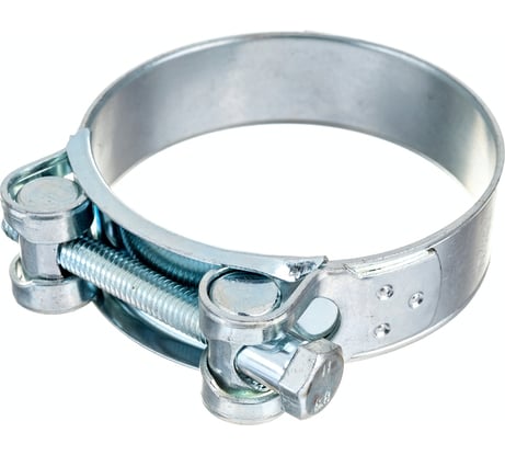 Силовой хомут Nord-Yada Д: 74-79 мм, Ш: 24 мм, Т: 1.5 мм, болт: М8х70, оцинкованная сталь 906000