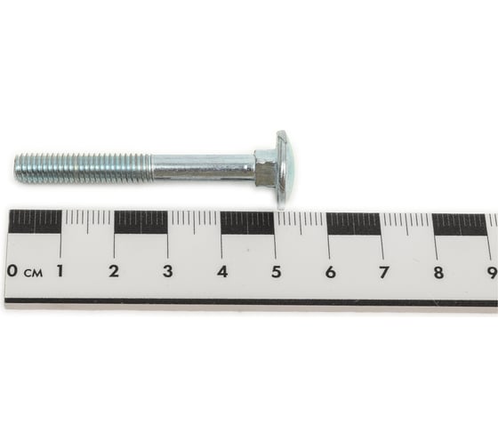 Мебельный болт с квадратным подголовком Метизный двор 6x50, DIN 603, 5 шт. 4690441029034