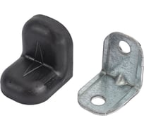 Крепежный стальной уголок Локри 20x20 мм, черный, 4 шт. 2/100