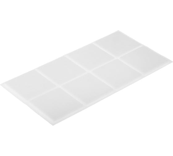Мебельная накладка TUNDRA 40x40 мм, квадратная, белая, 8 шт. 2942283