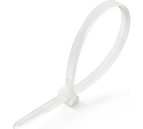 Стяжка нейлоновая Fortisflex КСС «OutLock» 4x200 (бел) (100шт) () 108200