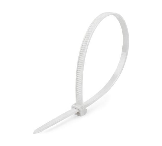 Стяжка нейлоновая Fortisflex КСС «OutLock» 4x300 (бел) (100шт) () 108202