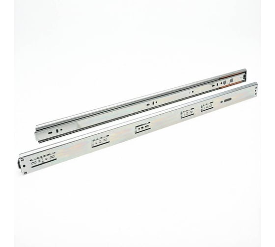 Комплект шариковых направляющих MAKMART Soft&Push, h.45, L=400мм полного выдвижения, отделка цинк MBS.4515.U2.400.ZN