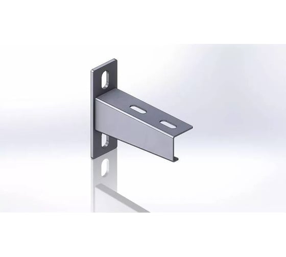 Настенный кронштейн усиленный CABLIDERTRAYS малой нагрузки 230мм S=1,5мм основание (120х40х4,0) электрохимическое цинкование НКУэц(мн)-200