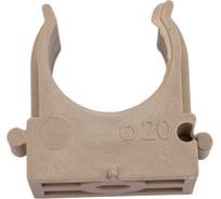 Серая крепеж-клипса для труб REXANT d 20 мм, 100 шт. 28-0120-2