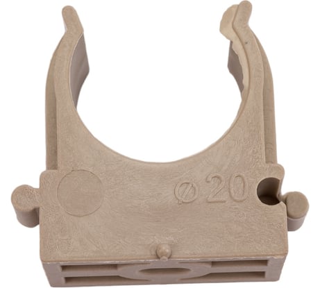 Серая крепеж-клипса для труб REXANT d 20 мм, 100 шт. 28-0120-2